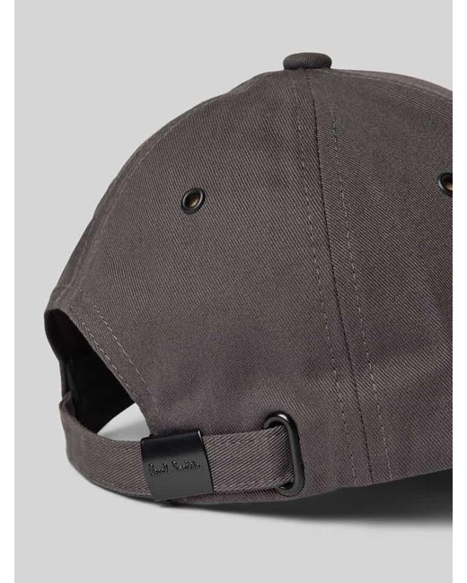 Paul Smith Basecap mit Motiv-Stitching Modell 'ZEBRA' in Gray für Herren