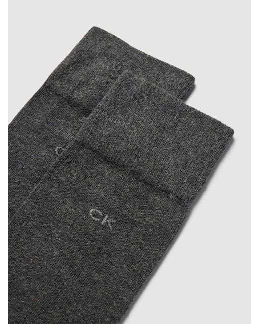 Calvin Klein Socken mit Logo-Stitching im 2er-Pack in Gray für Herren