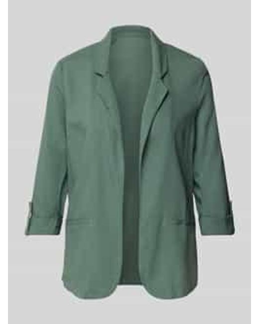 Vero Moda Regular Fit Blazer Van Een Mix Van Viscose En Linnen in het Green