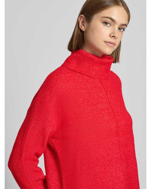 Pieces Regular Fit Coltrui Met Wol, Model 'Malou' in het Red