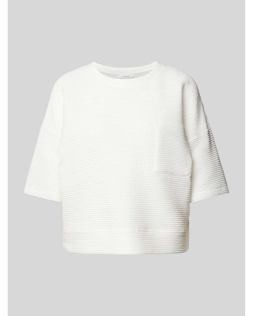 Opus Sweatshirt Met 1/2-mouwen in het White