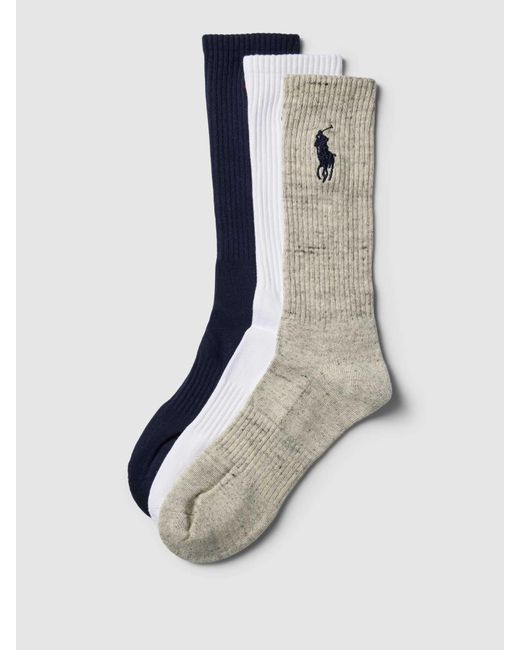 Polo Ralph Lauren Socken mit Kontraststreifen im 3er-Pack in Blue für Herren