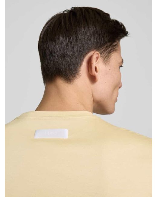 HUGO T-Shirt mit Rundhalsausschnitt Modell 'Dimerstee' in Natural für Herren