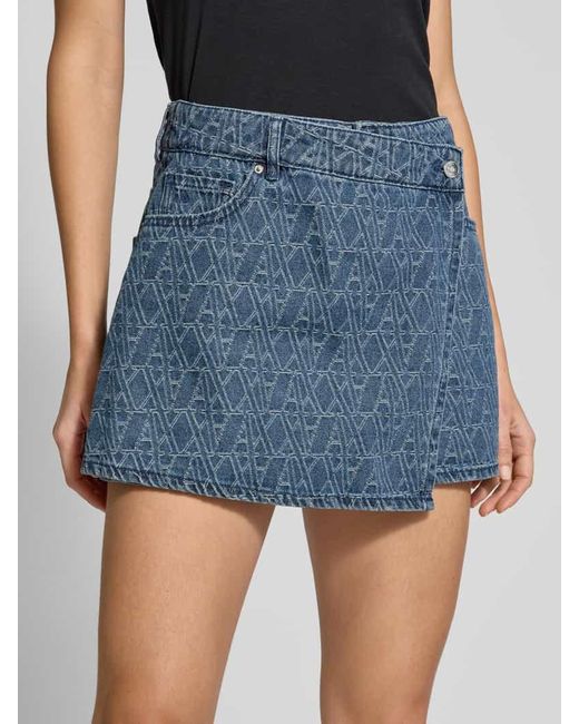 ARMANI EXCHANGE Blue Jeansrock in Wickel-Optik