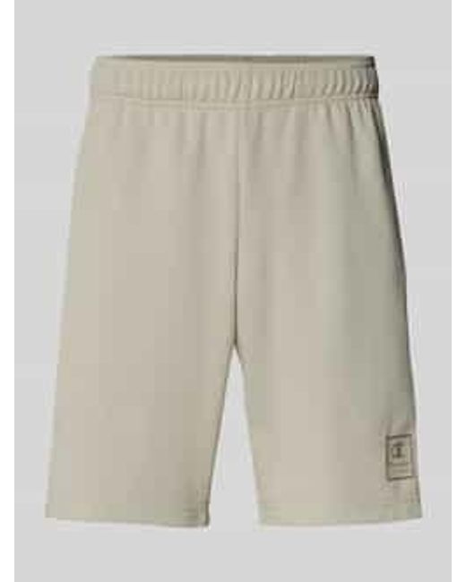 Champion Sweatshorts Met Logoprint, Model 'Tape' in het Natural voor heren