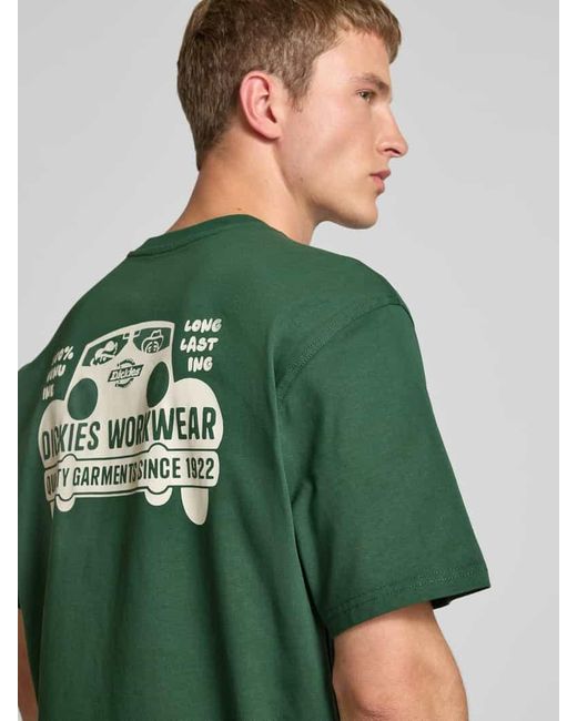Dickies T-Shirt mit Label-Print Modell 'GORDONSVILLE' in Green für Herren