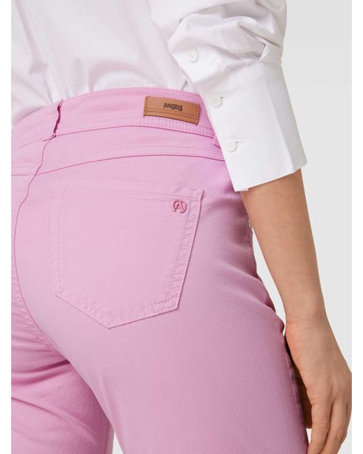 ANGELS Pink Slim Fit Hose mit Knopfverschluss Modell 'ORNELLA'