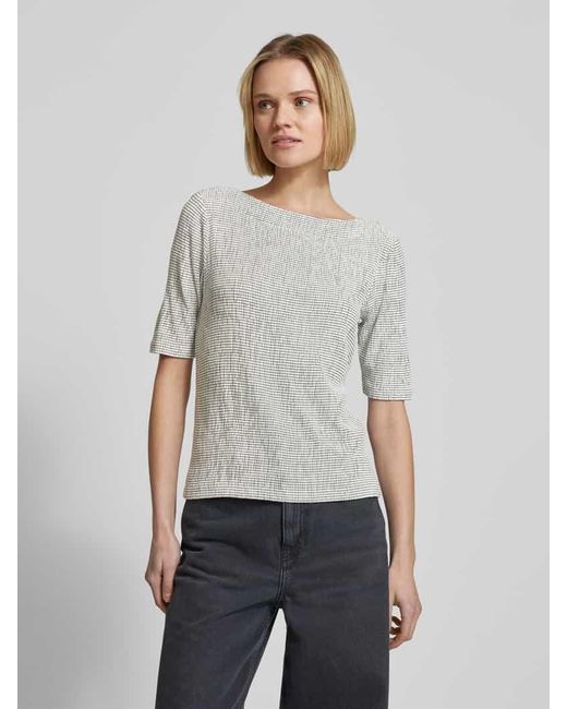 someday. Gray T-Shirt Mit U-Boot-Ausschnitt Modell 'Kaili'