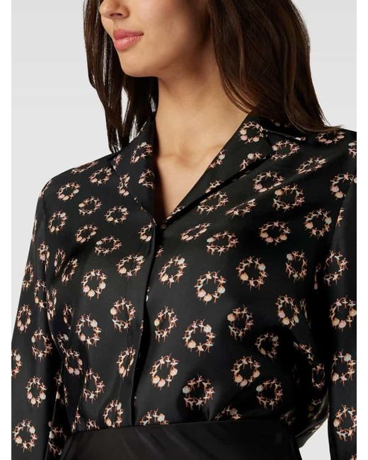 Max Mara Black Bluse Aus Seide Mit Verdeckter Knopfleiste Modell 'Eccesso'