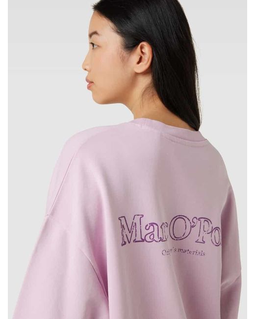 Marc O' Polo Pink Sweatshirt mit überschnittenen Schultern