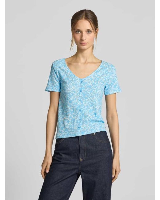 Tom Tailor Blue Regular Fit Blusenshirt mit Allover-Muster