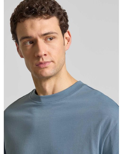 SELECTED Relaxed Fit T-Shirt Van Puur Katoen Model 'Relexaspen' in het Blue voor heren