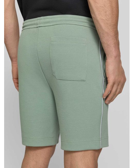 Boss Regular Fit Sweatshorts Van Katoenmix Model 'Jt_Join Headlo' in het Green voor heren