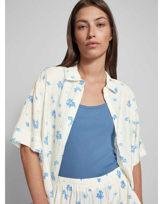 MSCH Copenhagen Blue Bluse mit floralem Print Modell 'Rojan'