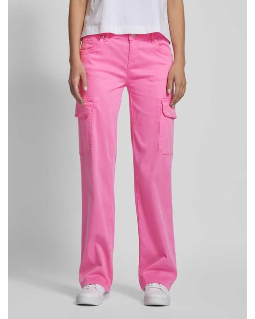 Blue Monkey Pink Stoffhose Mit Aufgesetzten Taschen Modell 'Amy'