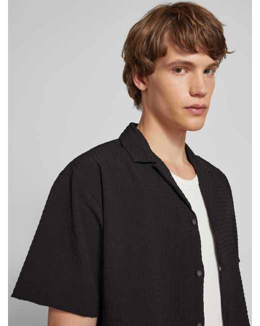 Jack & Jones Vrijetijdsoverhemd Met Knoopsluiting in het Black voor heren