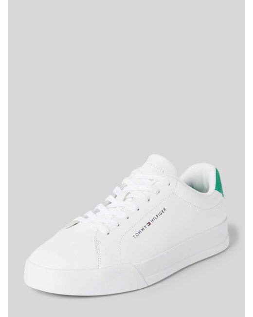 Tommy Hilfiger Sneaker aus Leder mit Label-Detail Modell 'COURT' in White für Herren