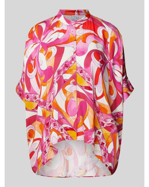 Emily Van Den Bergh Blouse Met All-Over Print in het Pink