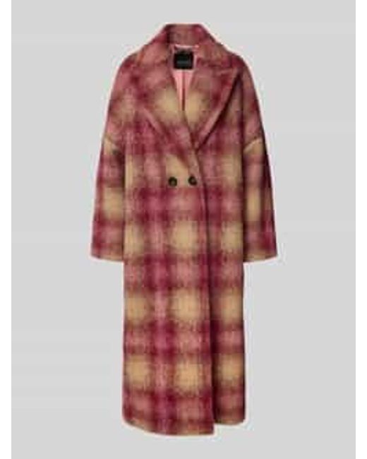 Marc Cain Oversized Lange Jas Met Scheerwol in het Red