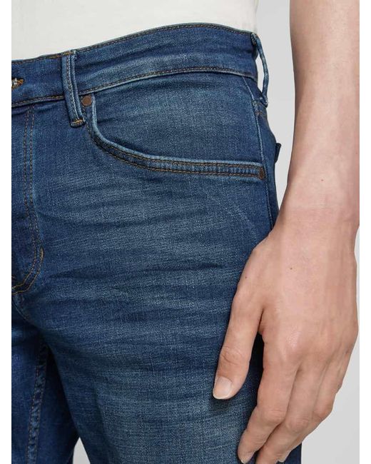 Marc O' Polo Shaped-Fit Jeans Im Used-Look Modell 'Sjöbo' in Blue für Herren