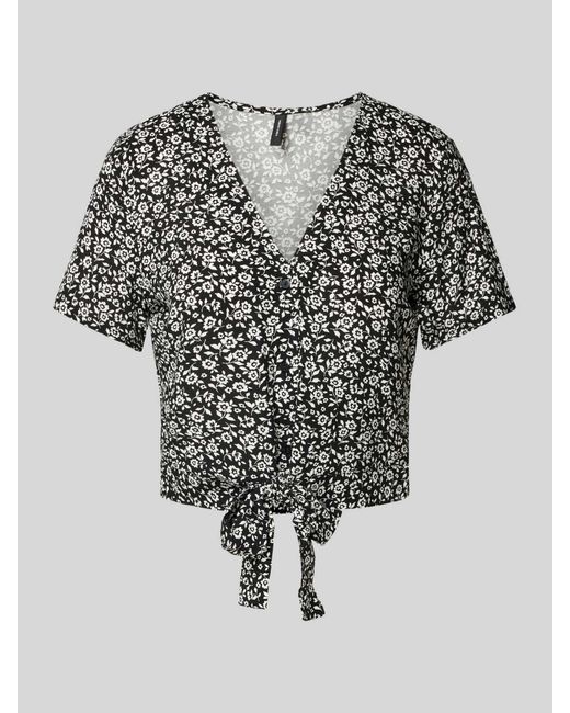 Vero Moda Blouseshirt Van Viscose Met Knoopdetail in het Gray