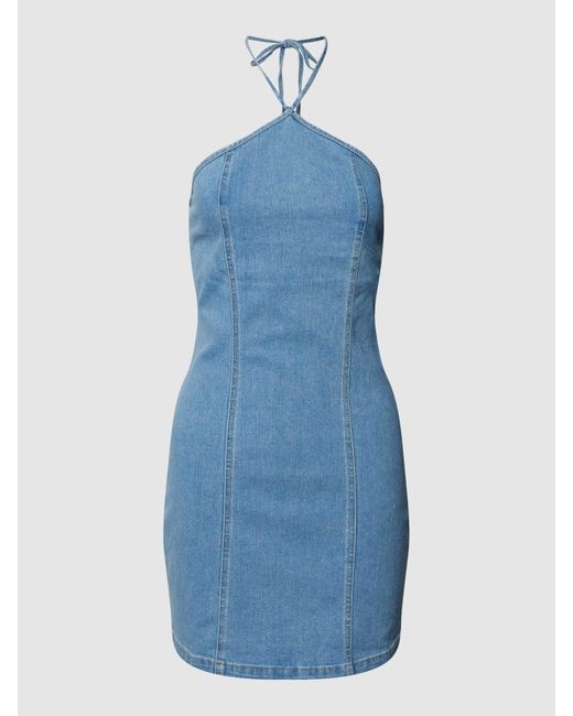 Noisy May Blue Jeanskleid mit Neckholder Modell 'NICKY'
