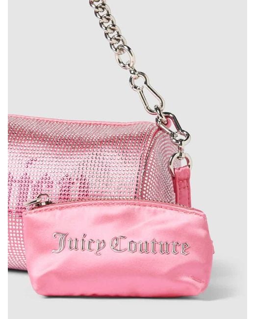 Juicy Couture Pink Handtasche mit Allover-Ziersteinbesatz Modell 'HAZEL'