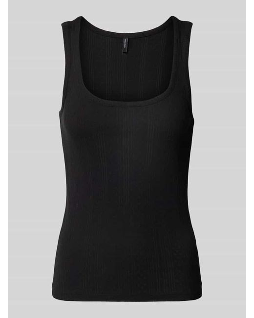 Vero Moda Black Slim Fit Tank Top aus reiner Baumwolle Modell 'LISA POINTELLE'