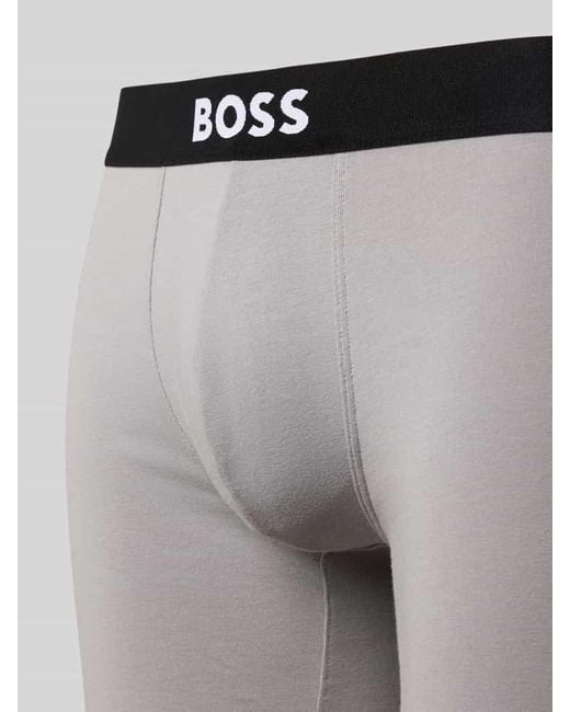Boss Regular Fit Trunks aus Baumwoll-Elasthan-Mix im 3er-Pack in Blue für Herren
