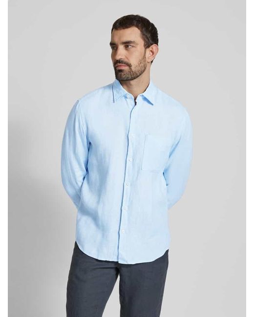 Marc O' Polo Regular Fit Freizeithemd aus reinem Leinen in Blue für Herren
