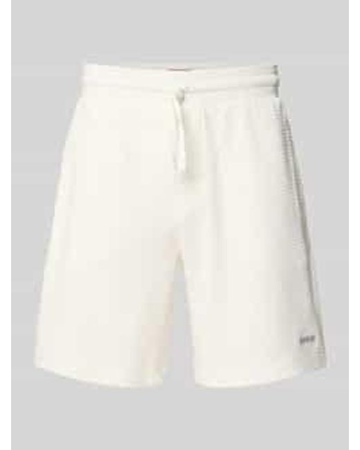 HUGO Regular Fit Sweatshorts Met Structuurmotief in het Natural voor heren