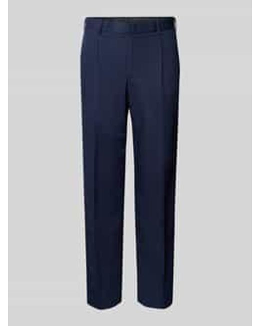 Forét Regular Fit Stoffen Broek Met Bandplooien, Model 'Writer' in het Blue voor heren