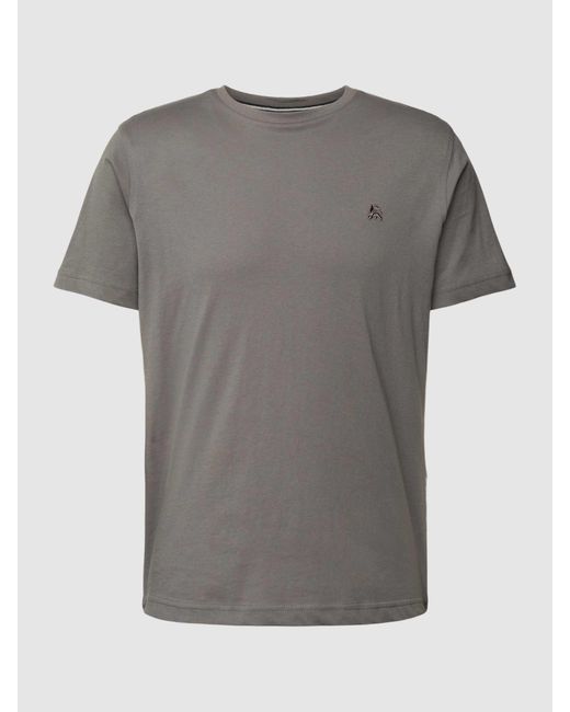 Lerros T-shirt Met Labelstitching in het Gray voor heren