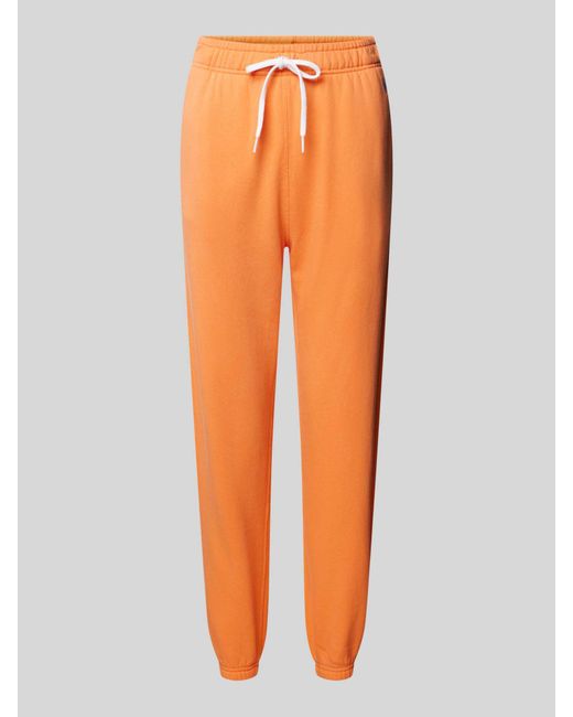 Polo Ralph Lauren Regular Fit Sweatpants Met Logostitching in het Orange