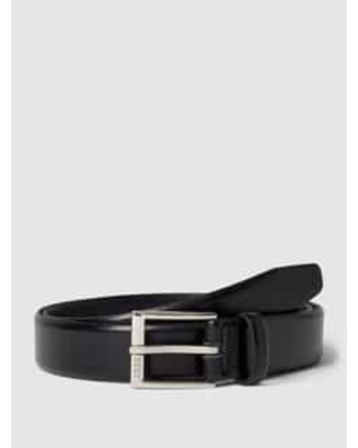 Boss Riem Met Labeldetail, Model 'Elloy' in het Black voor heren