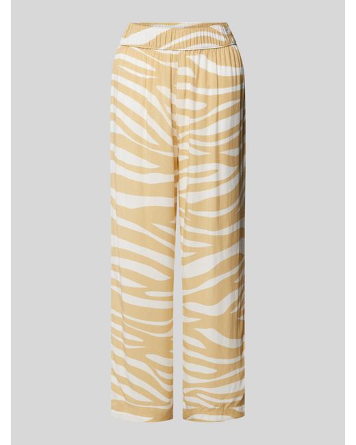 S.oliver Natural Flared Stoffhose mit Allover-Muster