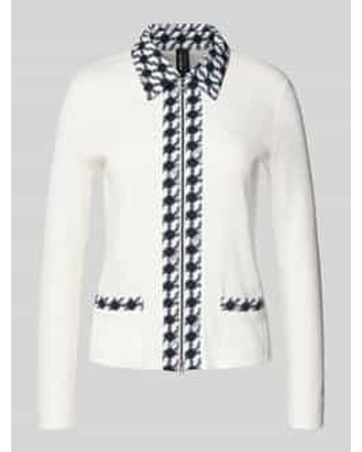 Marc Cain Shirt Met Lange Mouwen Met Tweewegritssluiting in het White