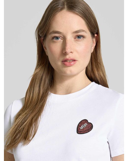 ARMANI EXCHANGE T-shirt Met Labelpatch in het White