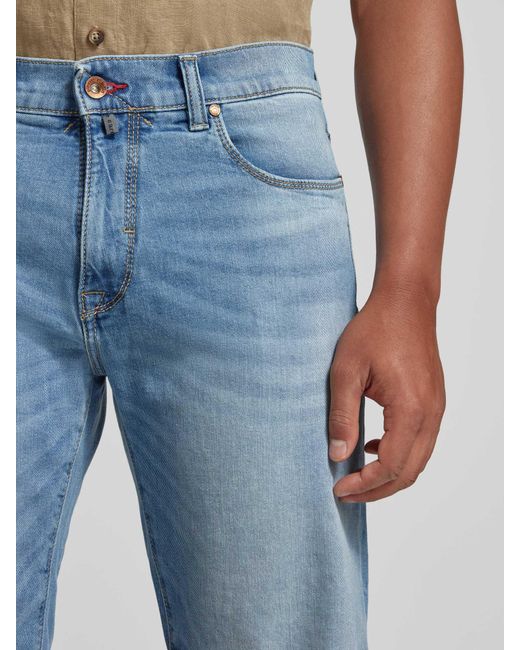 Pierre Cardin Jeansshorts mit Eingrifftaschen Modell 'Lyon' in Blue für Herren