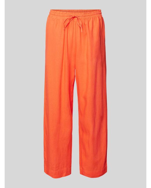 Freequent Orange Stoffhose mit elastischem Bund Modell 'Lava'