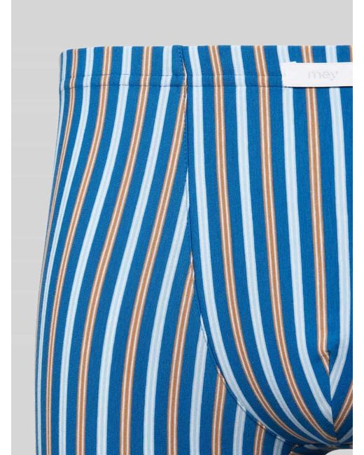 Mey Boxershorts Mit Label-Patch Modell 'Shorty' in Blue für Herren