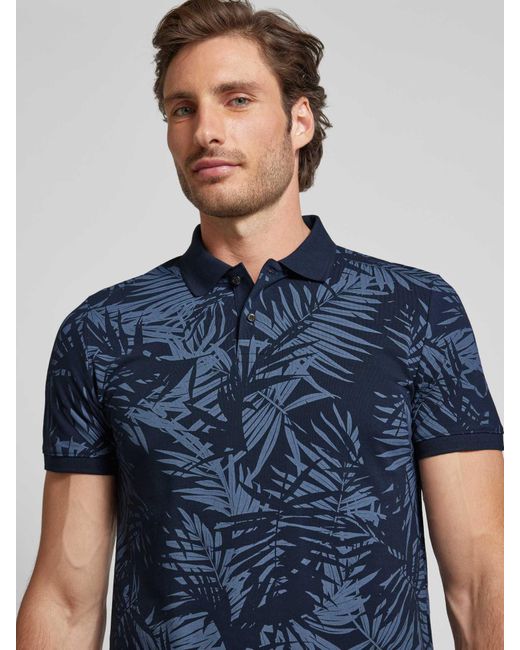 S.oliver Slim Fit Poloshirt Met Labeldetail in het Blue voor heren