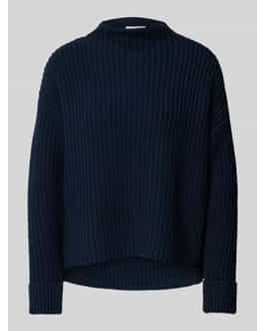 SELECTED Gebreide Pullover Met Opstaande Kraag in het Blue
