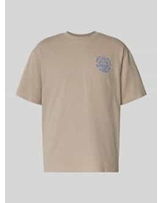 Edwin T-shirt Met Labelprint in het Natural voor heren