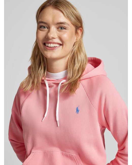 Polo Ralph Lauren Hoodie mit Logo-Stitching in Pink für Herren