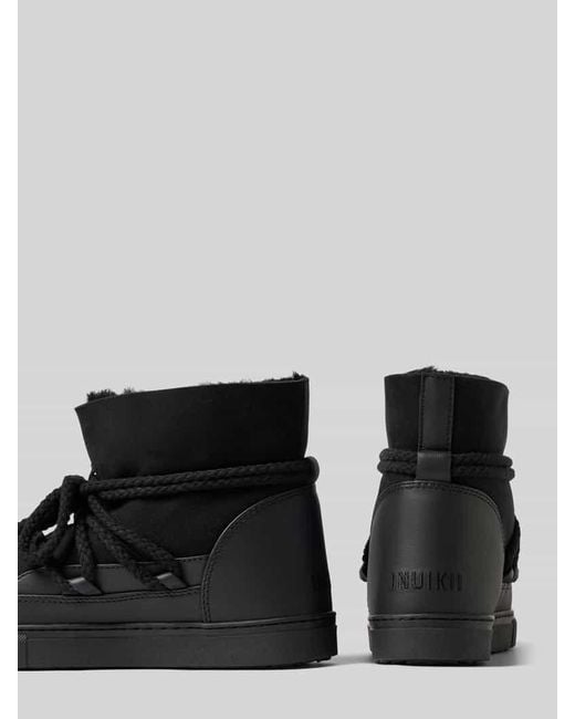 Inuikii Black Snow Boots mit Label-Stitching Modell 'CLASSIC'