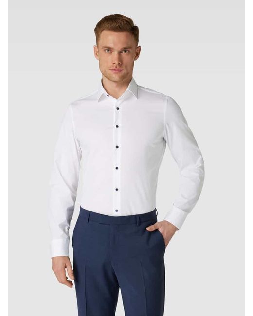 Roy Robson Business-Hemd in unifarbenem Design in White für Herren