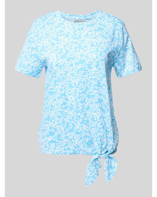 Tom Tailor Regular Fit T-shirt Met Knoopdetail in het Blue