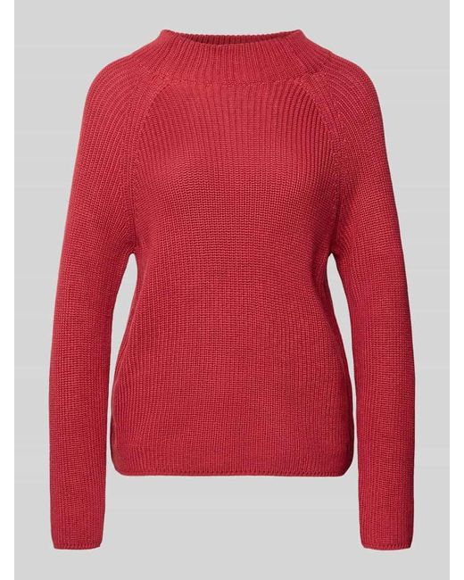 Monari Red Regular Fit Pullover in Strick-Optik Modell 'Basic'
