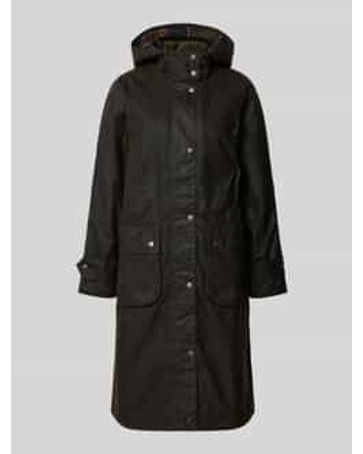Barbour Regular Fit Gewaxte Lange Jas Van Puur Katoen, Model 'Long Cannich' in het Black